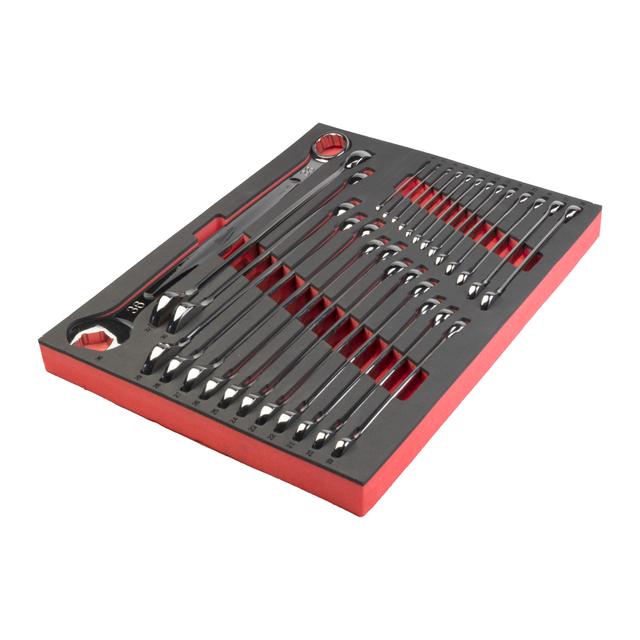 Milwaukee MAX BITE Ringmaulschlüssel Einlage 27-teilige Einlage für Werkstattwagen 78 cm
