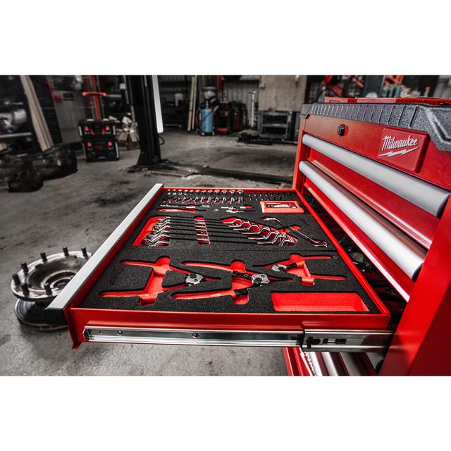 Milwaukee TOOLGUARD Werkstattwagen 69 cm / 27" rot mit 7 Schubladen