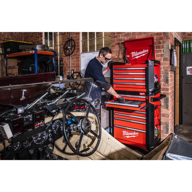 Milwaukee TOOLGUARD Werkstattwagen 78 cm / 30" rot mit 7 Schubladen
