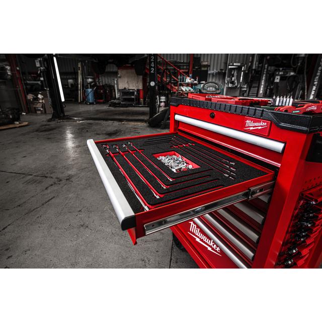 Milwaukee T-Gelenkschlüssel Einlage 10-teilige Einlage für Werkstattwagen 78 cm