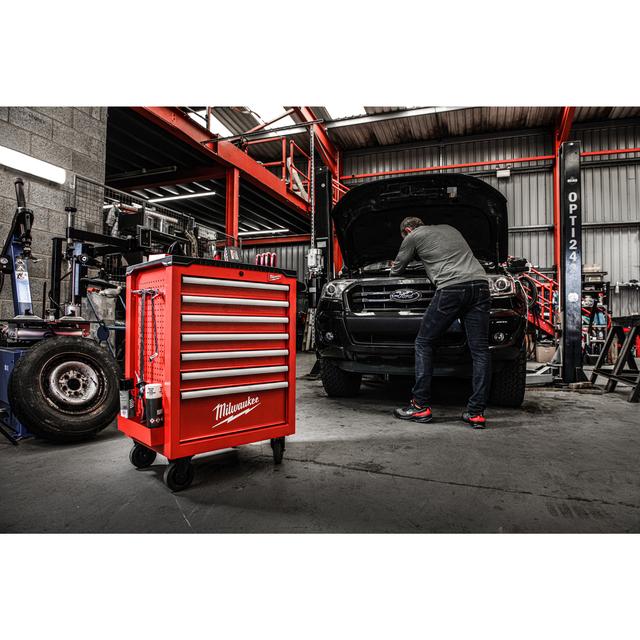 Milwaukee TOOLGUARD Werkstattwagen 69 cm / 27" rot mit 7 Schubladen