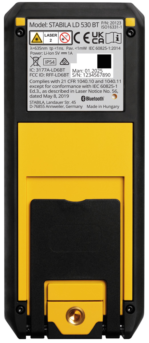STABILA Laser-Entfernungsmesser LD 530 BT, Bluetooth® 5.0
