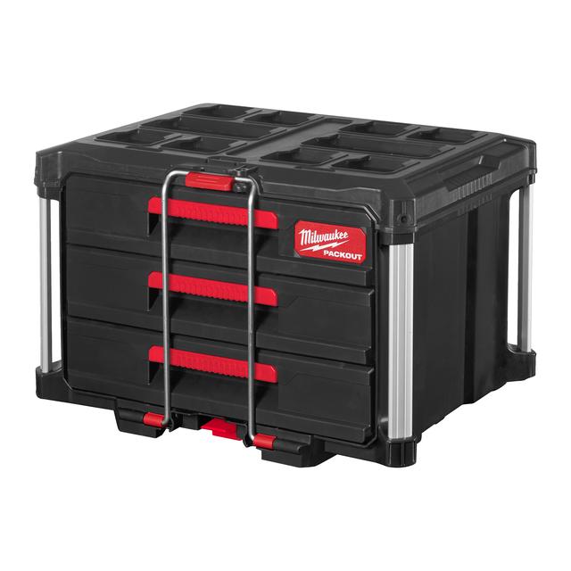 Milwaukee PACKOUT Koffer mit 3 Schubladen 560 x 410 x 360 mm