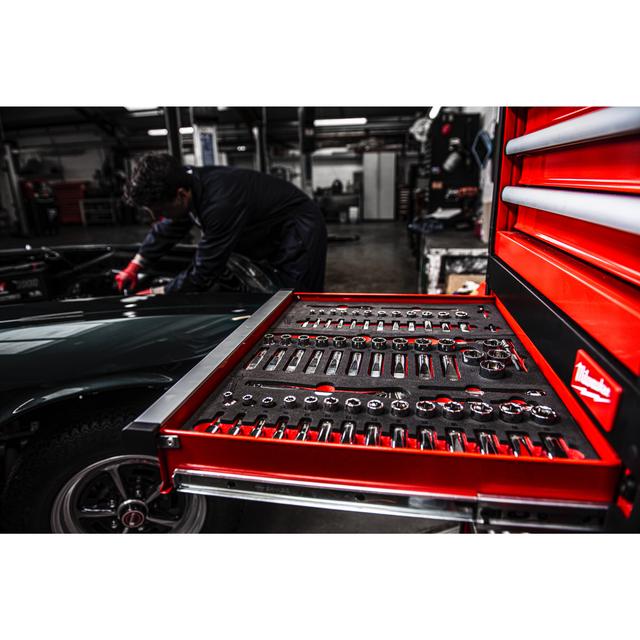 Milwaukee 1/4" Ratschen- & Steckschlüsseleinsätze Einlage 28-teilige Einlage für Werkstattwagen 78 cm