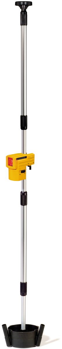 STABILA Kreuzlinienlaser LAX 50, 2-teiliges Set, selbstnivellierend, gut sichtbare Laser-Linien, Reichweite bis 10 m, Einknopfsystem, Schutzklasse IP 53, inklusive Stativ-Teleskopstange