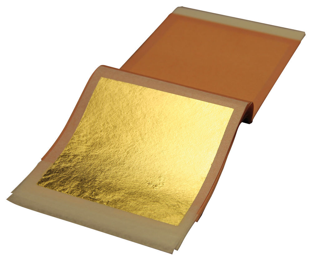 Blattgold Transfer | 80x80mm | 23,75 Karat | Buch (300 Blatt)