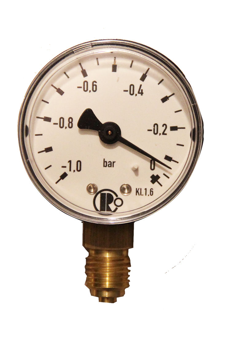 Manometer für Vakuumheber Anschl. unten