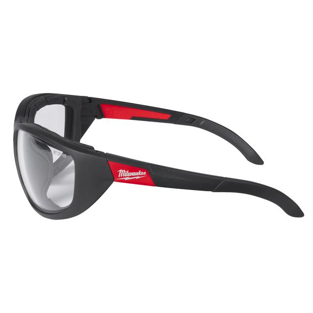 Milwaukee Premium Schutzbrille klar, mit abnehmbarer Schaumstoffauflage