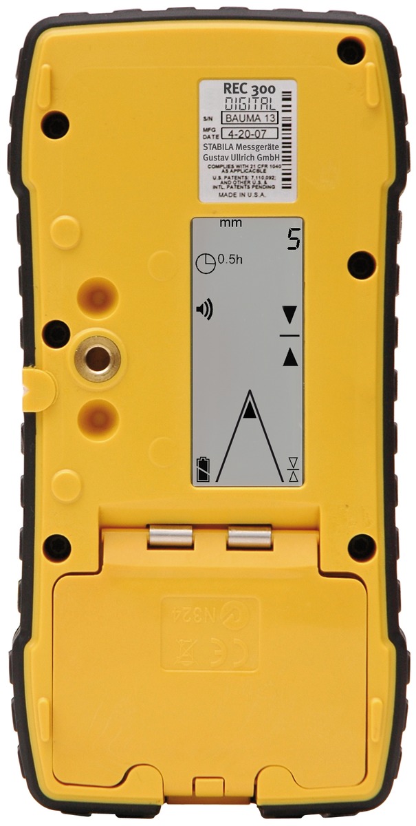 STABILA Empfänger REC 300 Digital, Receiver für Rotationslaser mit roten Laserstrahlen, Referenzabweichung in mm