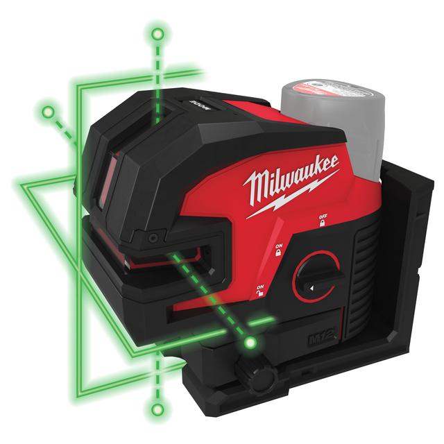Milwaukee M12CLL4P-0C M12 Akku-Kreuzlinienlaser