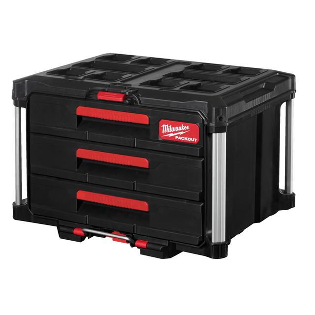 Milwaukee PACKOUT Koffer mit 3 Schubladen 560 x 410 x 360 mm