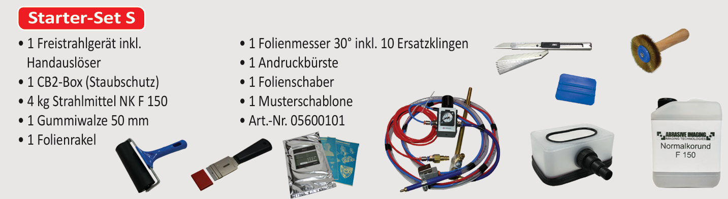 Sandstrahlgravuren Starter-Set S