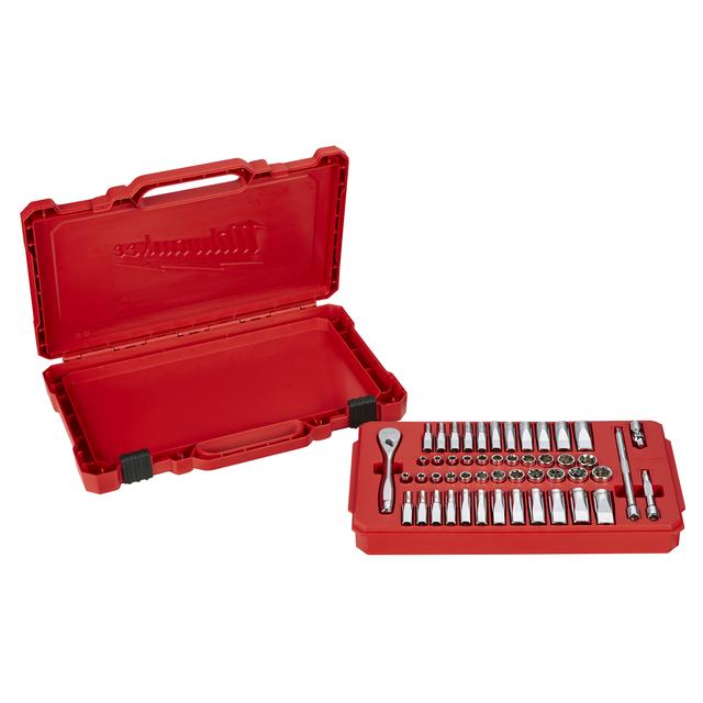 Milwaukee Ratschen- und Steckschlüsseleinsatz Set 1/4" metrisch 28-teilig