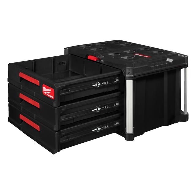 Milwaukee PACKOUT Koffer mit 3 Schubladen 560 x 410 x 360 mm