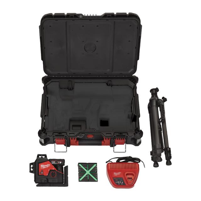 Milwaukee M123PLSKIT-401P M12 Akku-Kreuzlinienlaser 3 x 360° Kit