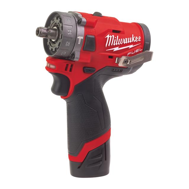 Milwaukee M12FPDXKIT-202X M12 FUEL Akku-Kompakt-Schlagbohrschrauber mit Schnellwechselbohrfutter