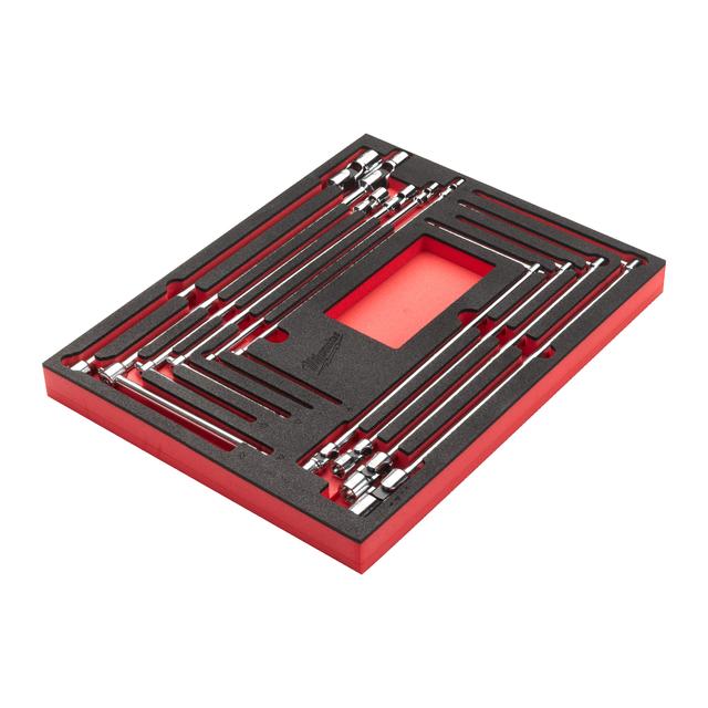 Milwaukee T-Gelenkschlüssel Einlage 10-teilige Einlage für Werkstattwagen 78 cm