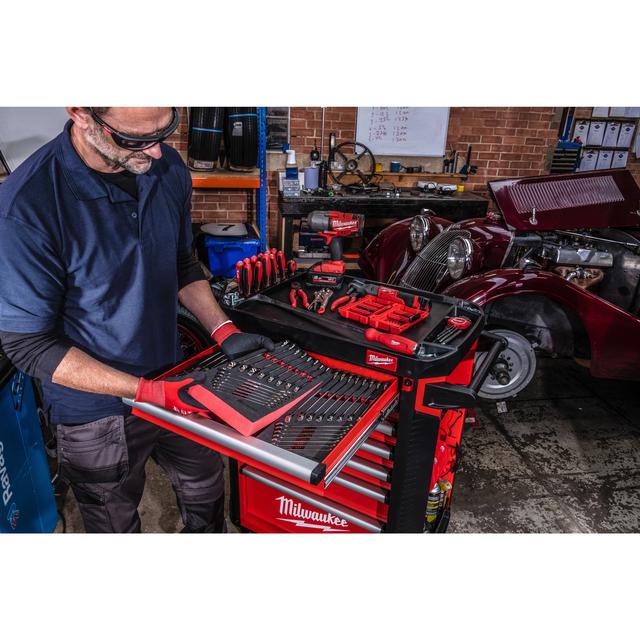 Milwaukee MAX BITE Ringmaulschlüssel Einlage 27-teilige Einlage für Werkstattwagen 78 cm