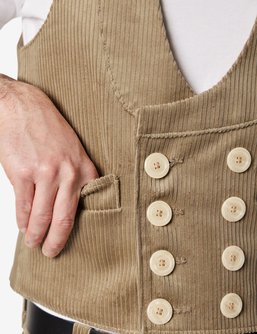 FHB EMIL Zunftweste Trenkercord beige 90