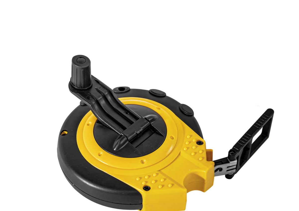 STABILA Kapselbandmaß LBM 2000 STEEL, 20 m, Stahl-Messband mit metrischer Skala und NYLON-WRAP-Ummantelung, Universalhaken, bruchsichere Kapsel, MID-Genauigkeit