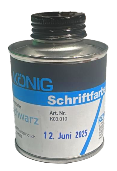 Schriftfarbe Pinselware König