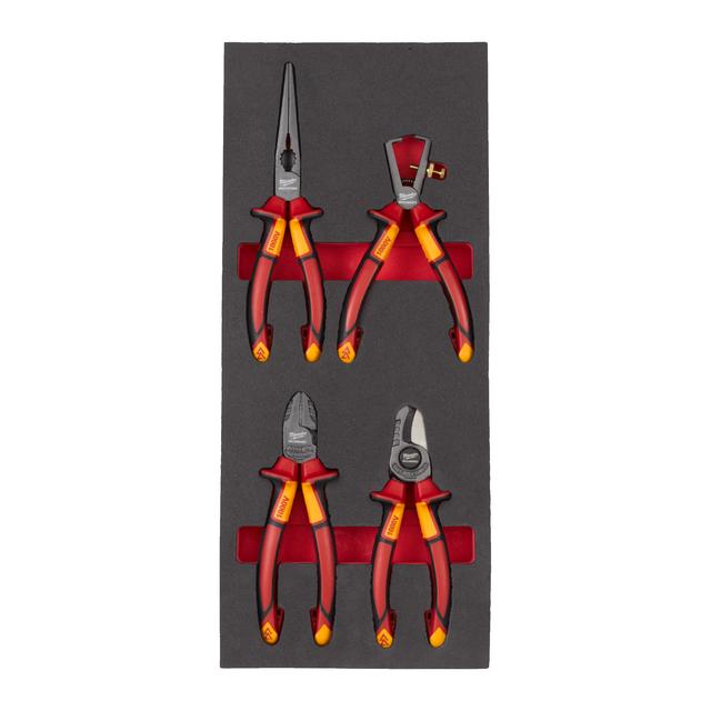 Milwaukee VDE Zangen Einlage 4-teilige Einlage für Werkstattwagen 78 cm
