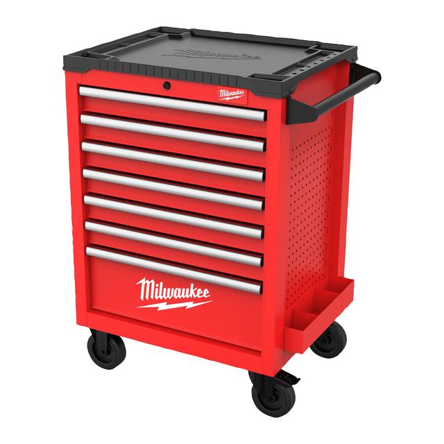Milwaukee TOOLGUARD Werkstattwagen 69 cm / 27" rot mit 7 Schubladen