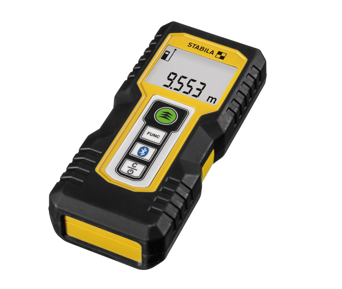 STABILA Laser-Entfernungsmesser LD 250 BT, Bluetooth Smart 4.0, max. Messbereich 50 m, 4 Messfunktionen (u. a. Fläche und Volumen), IP 54, inkl. Batterien (2x AAA)