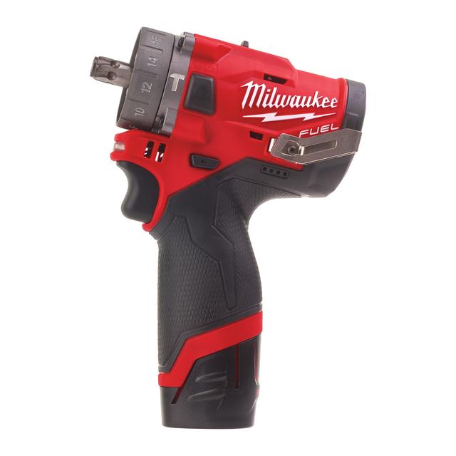 Milwaukee M12FPDXKIT-202X M12 FUEL Akku-Kompakt-Schlagbohrschrauber mit Schnellwechselbohrfutter