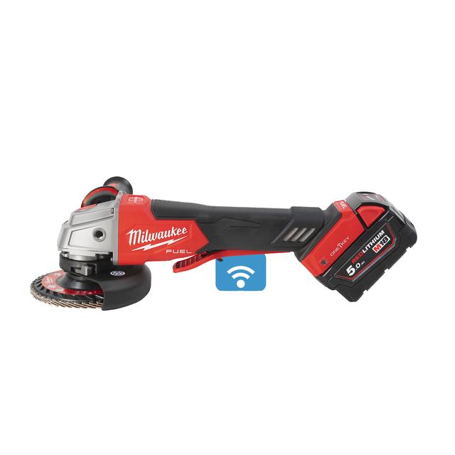 Milwaukee M18ONEFSAG125XPDB-502X M18 FUEL ONEKEY Akku-Sicherheits-Winkelschleifer