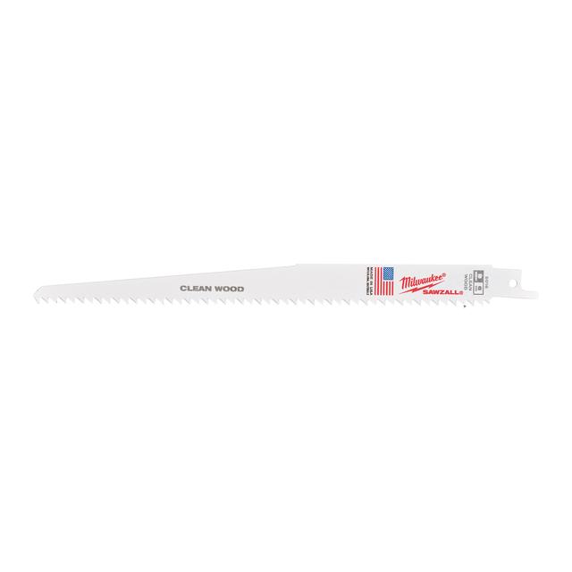 Milwaukee Säbelsägeblatt Holz - ideal für gerade, schnelle Schnitte in Nassholz 230 x 4,2 mm (6 TPI), unlackiert