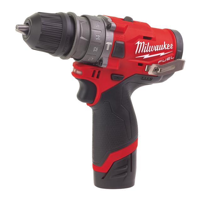 Milwaukee M12FPDXKIT-202X M12 FUEL Akku-Kompakt-Schlagbohrschrauber mit Schnellwechselbohrfutter