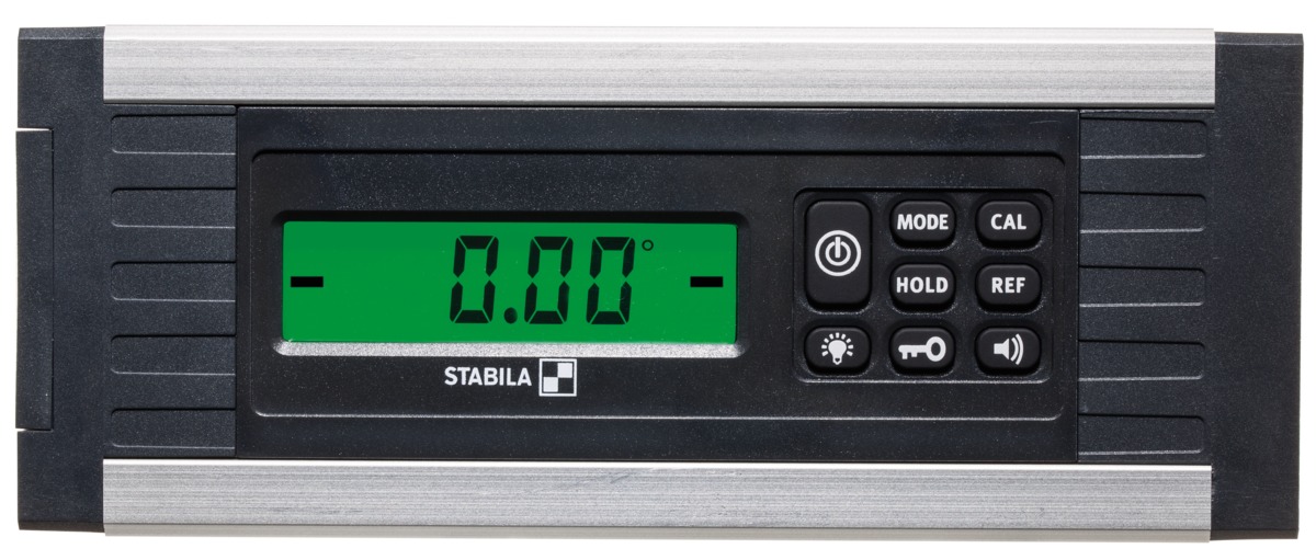 STABILA Elektronischer Neigungsmesser TECH 500 DP, 17,5 cm, 1 Digital-Display, Messbereich: 0° – 360° (4 x 90°), Anzeige-Modi: °, %, mm/m, in/ft, Schutzklasse IP 65, Tasche