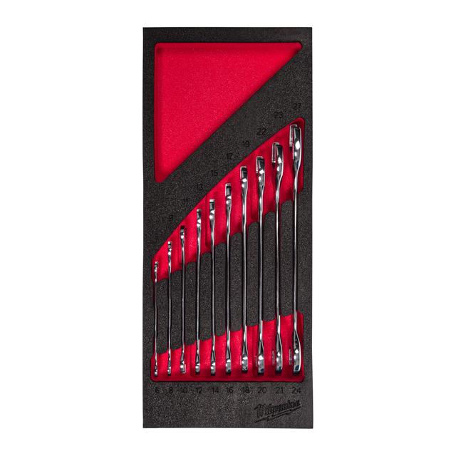 Milwaukee Doppel-Maulschlüssel Einlage 10-teilige Einlage für Werkstattwagen 78 cm