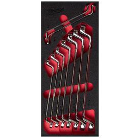Milwaukee Doppel-Ringschlüssel Einlage 9-teilige Einlage für Werkstattwagen 78 cm
