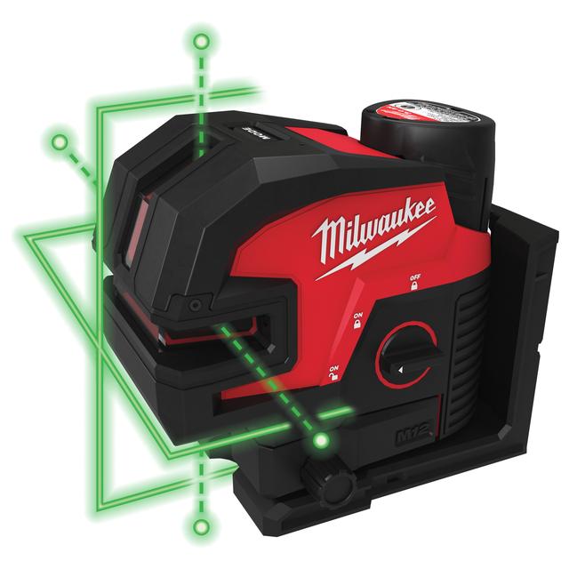 Milwaukee M12CLL4P-301C M12 Akku-Kreuzlinienlaser