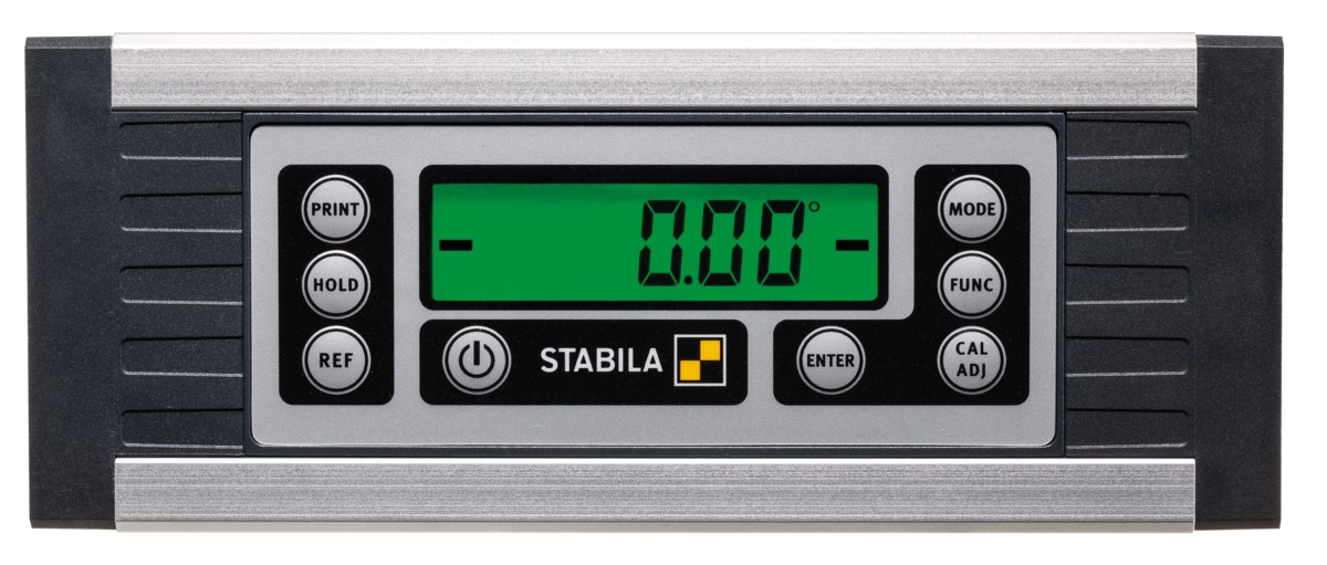 STABILA Elektronischer Neigungsmesser TECH 1000 DP, 17,5 cm, 1 Digital-Display, Messbereich: 0° – 360°, RS-485-Schnittstelle, Steckernetzteil, Datenkabel, Auswertesoftware, Schutzklasse IP 65, Tasche