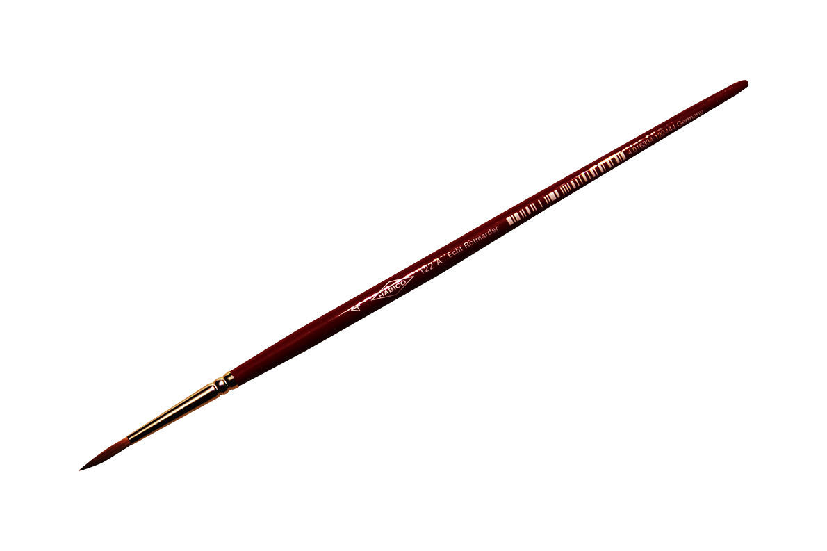 Schriftpinsel Rotmarder mit Stiel