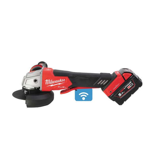Milwaukee M18ONEFSAG125XPDB-502X M18 FUEL ONEKEY Akku-Sicherheits-Winkelschleifer