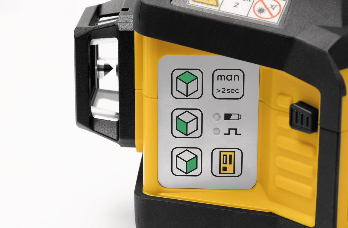 STABILA 12-V-System Kreuzlinienlaser LAX 600 G, selbstnivellierend, 3 x 360° grüne Laserlinien, max. Reichweite: 40 m, Tragekoffer, Universal- und Wandhalterung (ohne Akku und Ladegerät)
