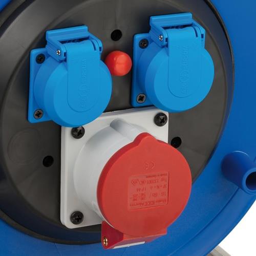 Drehstromkabeltrommel Garant 30m H07RN-F 5x1,5mm² 290mm 2 Schutzkon.steckd.