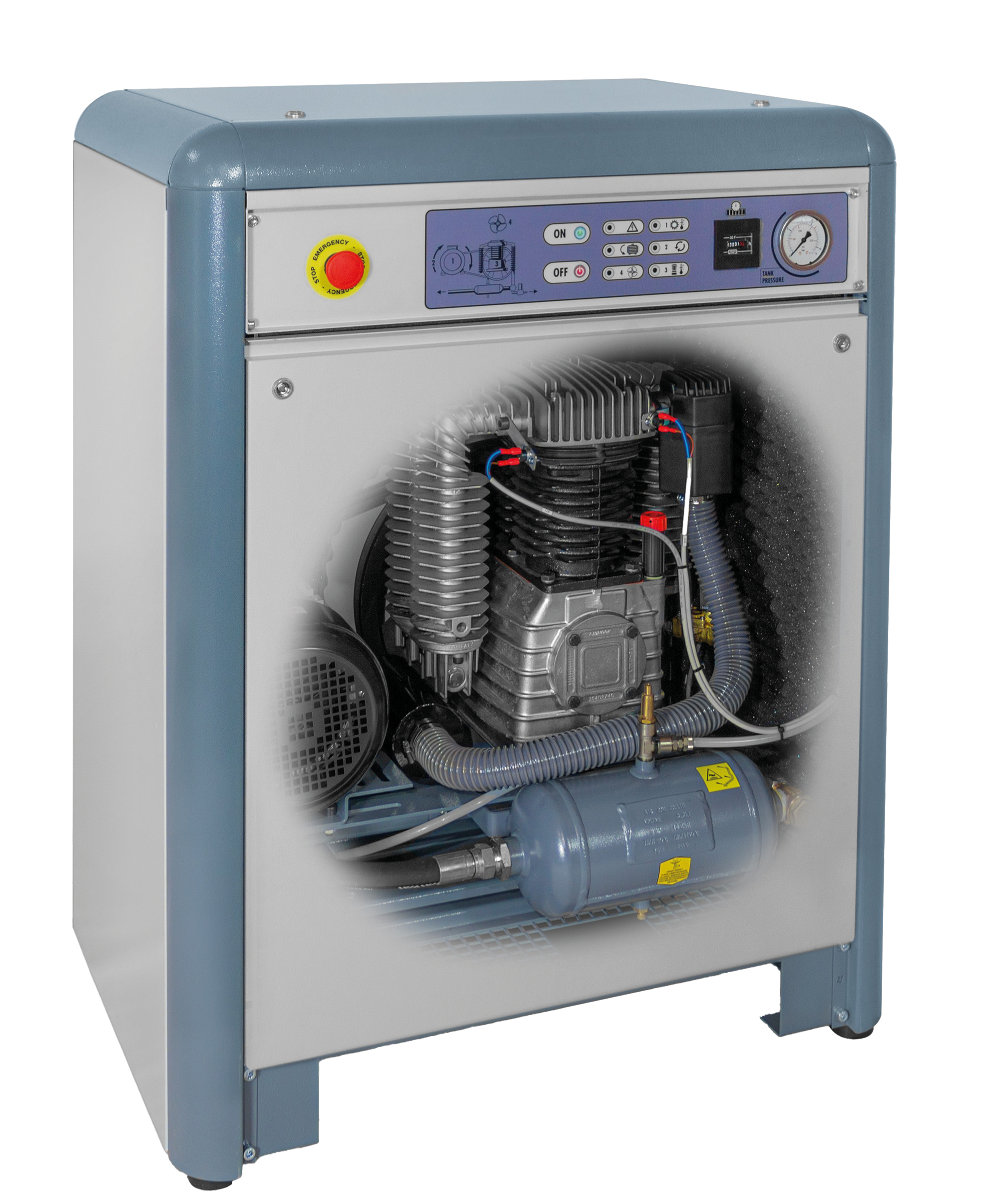 Kolbenkompressor CairSilent 870-10 ESA | schallgedämmt