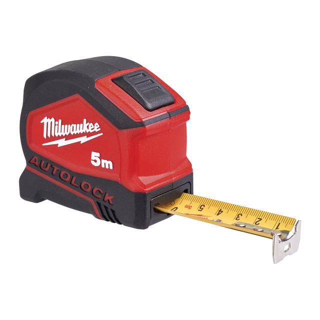 Milwaukee Pro-Compact Bandmaß 5 m Autolock 25 mm breites Band