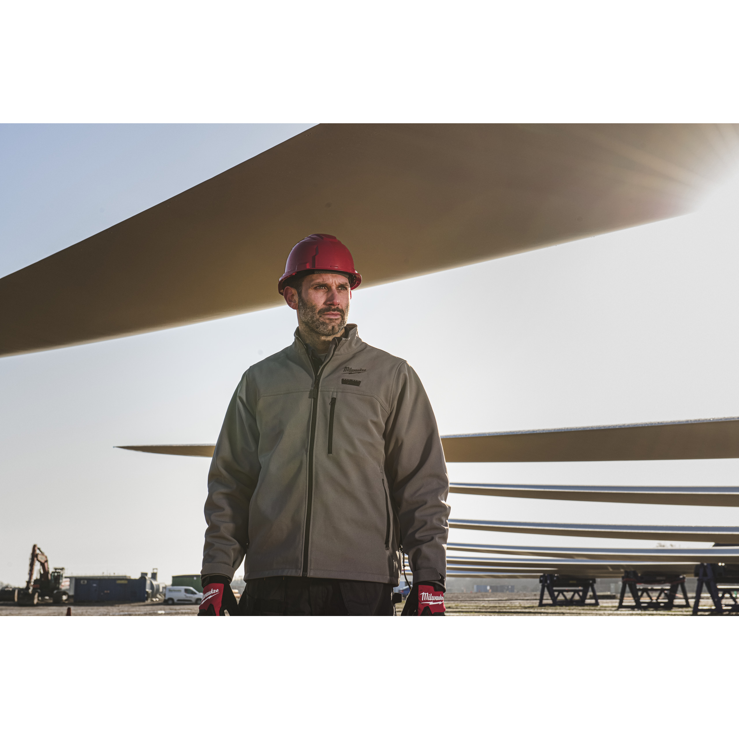 Milwaukee M12 HJGR6-0 (XL) 12 V Akku-Heiz-Jacke Herren grau, ohne Akku u. Ladegerät