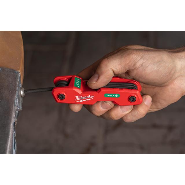 Milwaukee Klappschlüssel-Set TX TX9, TX10, TX15, TX20, TX25, TX27, TX30, TX40