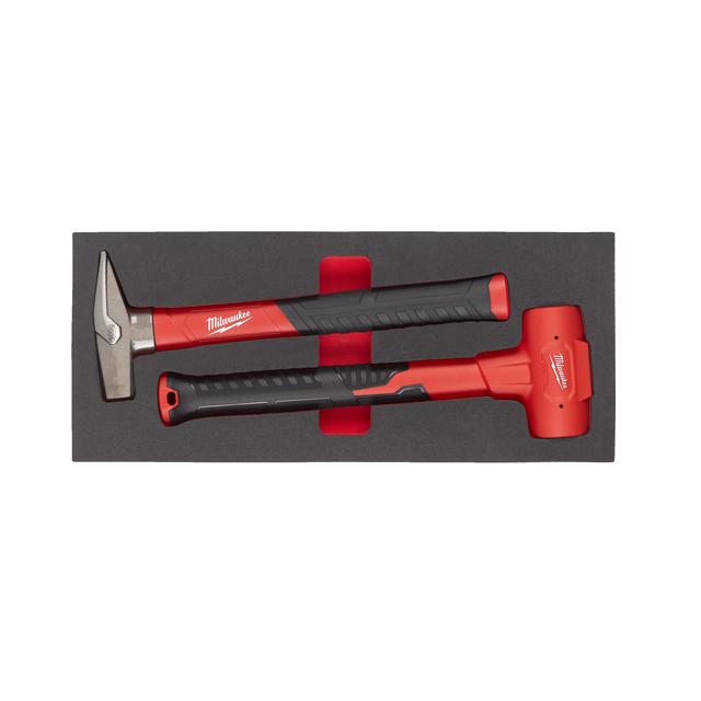 Milwaukee Schlosser- und Schonhammer Einlage 2-teilige Einlage für Werkstattwagen 78 cm