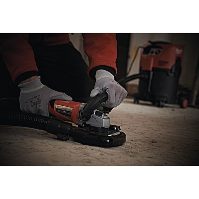 Milwaukee AGV15-125XCDEG-SET Winkelschleifer mit Absaughaube Schleifen