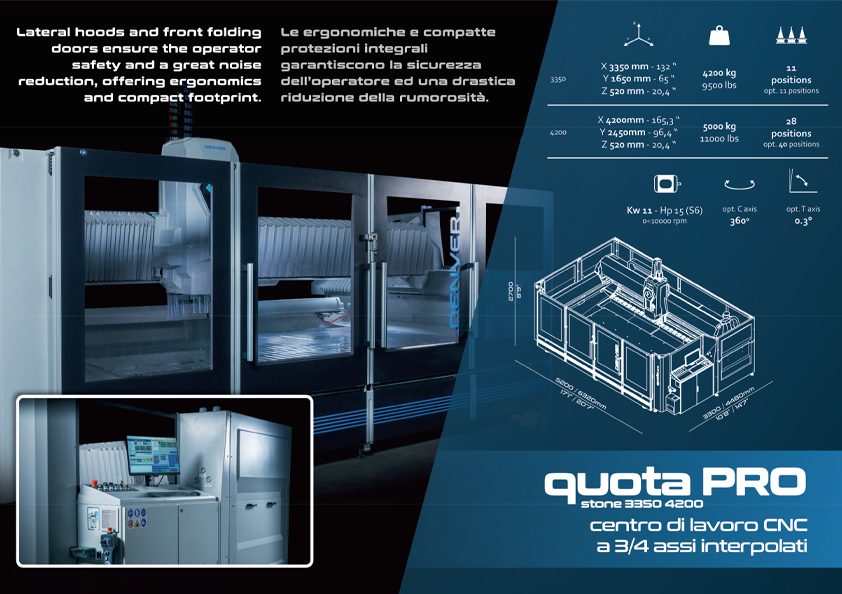 CNC-Bearbeitungszentrum | Denver | quota Pro Stone 4200