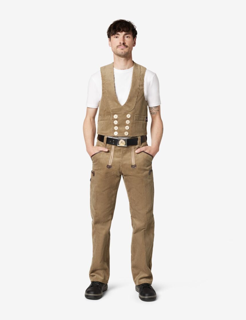 FHB EMIL Zunftweste Trenkercord beige 90