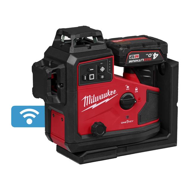 Milwaukee M12A3PLO-401C M12 3 x 360° Akku-Laser